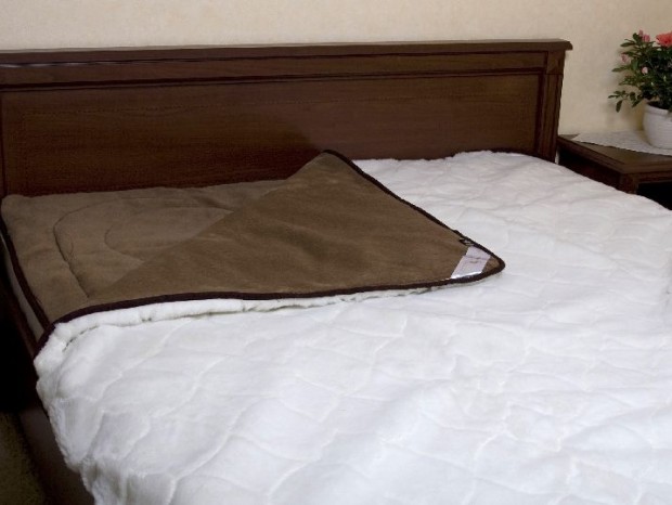 0153 Kołdra z wełny Camel Ciemny + Kaszmir Soffiato 240x200