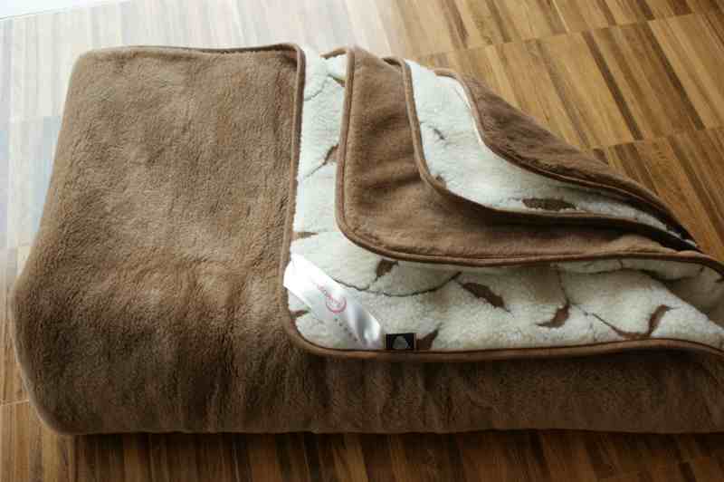 0227 Kołdra z wełny Camel Ciemny + Merynos Benjamin Brąz 200x200