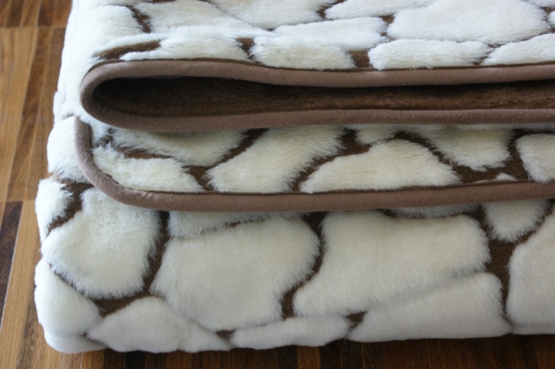 Kołdra z wełny Camel Ciemny + Kaszmir Żyrafa Gruba 180x200
