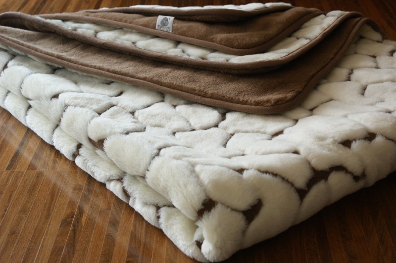 0283 Kołdra z wełny Camel Ciemny + Kaszmir Żyrafa 140x200
