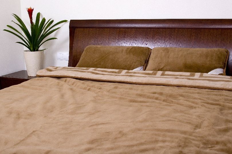 0409 Pościel wełniana Camel z wełny wielbłądziej Ciemna Greka 140x200 + Materac wełniany