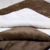 0469 Pościel z wełny Camel Ciemny + Kaszmir Gładki 240x200