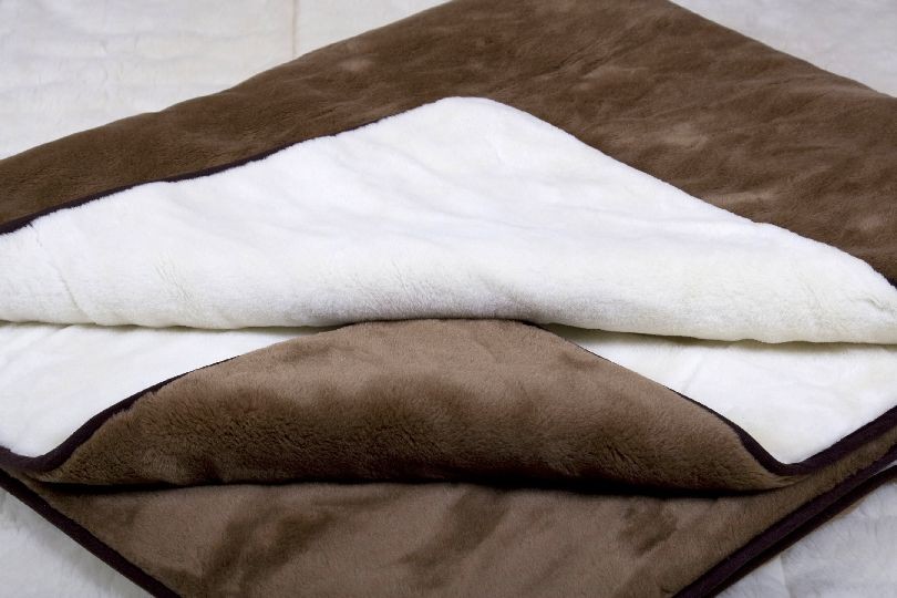 0469 Pościel z wełny Camel Ciemny + Kaszmir Gładki 240x200
