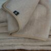 0768 Koc wełniany Camel z wełny wielbłądziej CAPPUCCINO 140x200