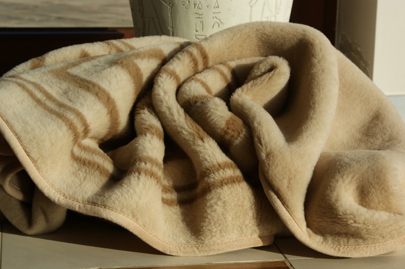 0782 Koc wełniany Camel z wełny wielbłądziej JASNY GREKA 240x200 brak