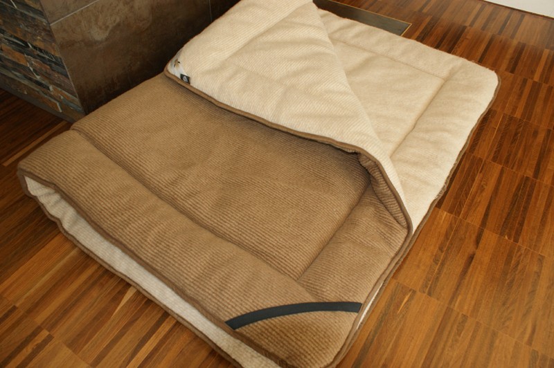 0877 Materac z wełny Camel Ciemny + Camel Jasny Peruggiano 140x200
