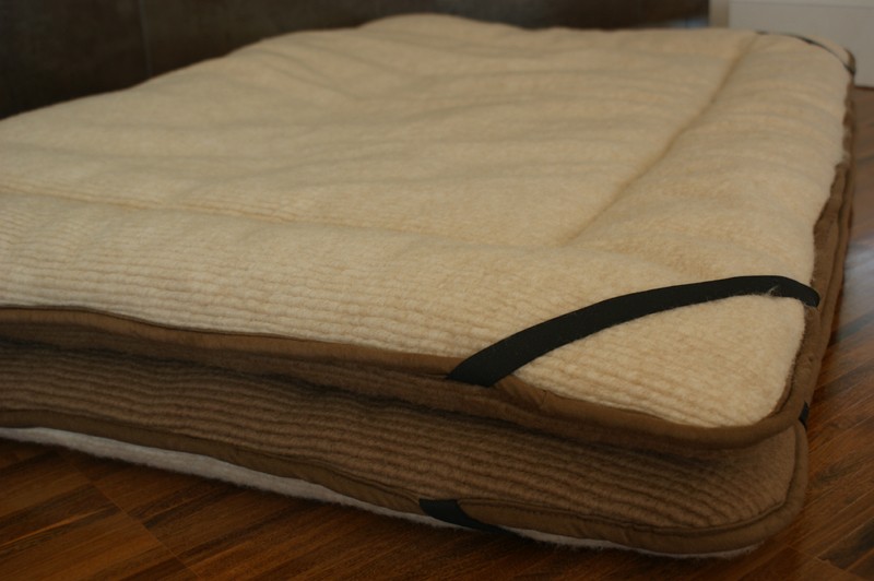0883 Materac z wełny Camel Ciemny + Camel Jasny Peruggiano 140x200