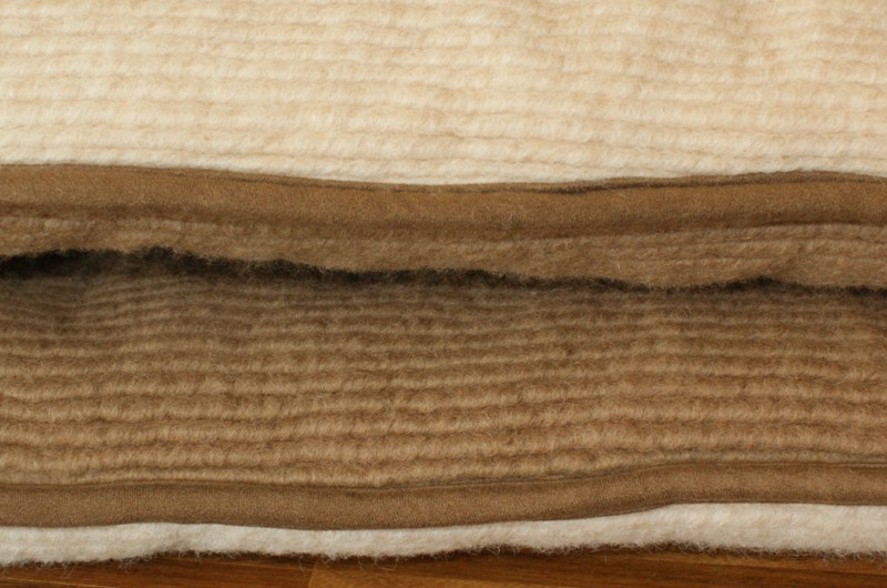 0884 Materac z wełny Camel Ciemny + Camel Jasny Peruggiano 140x200