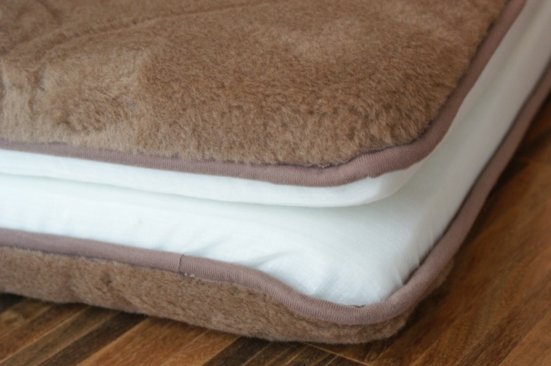 Materac z wełny wielbłądziej Camel Ciemny Mega Gruby 140x200