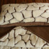 Pościel z wełny Camel Ciemny + Kaszmir Żyrafa 140x200 + Materac wełniany