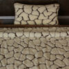 Pościel z wełny Camel Ciemny + Kaszmir Żyrafa 140x200 + Materac wełniany
