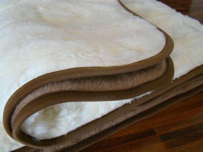 1639 Kołdra z wełny Camel Ciemny + Kaszmir White 160x200