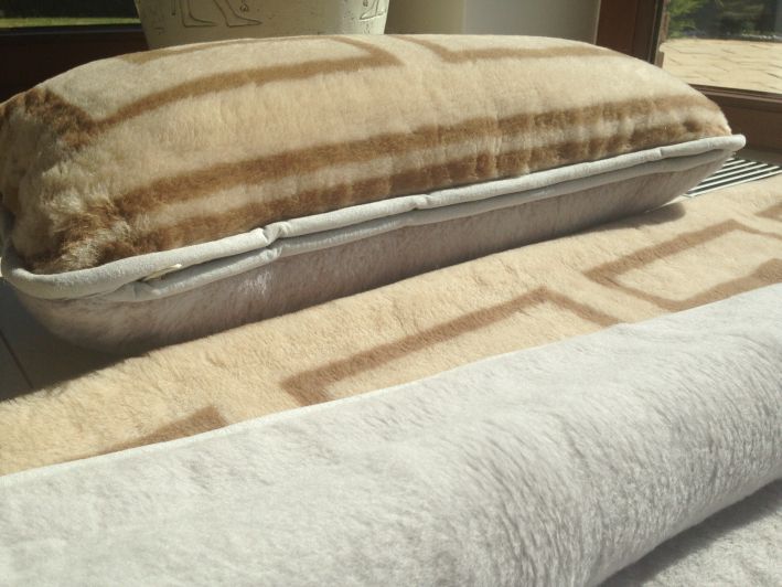 2301 Pościel z wełny Alpaki Silver Camel Greka 140x200 + Podkład wełniany