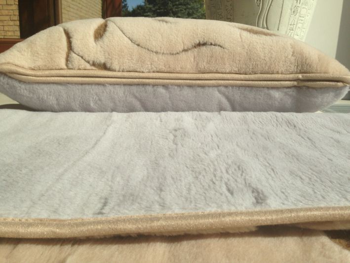 Pościel z wełny Alpaki Silver Camel Benjamin Brąz 140x200 + Materac wełniany