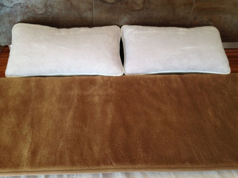 17 Pościel z wełny Alpaki Alpina Camel Kasztan 240x200 + Materac wełniany