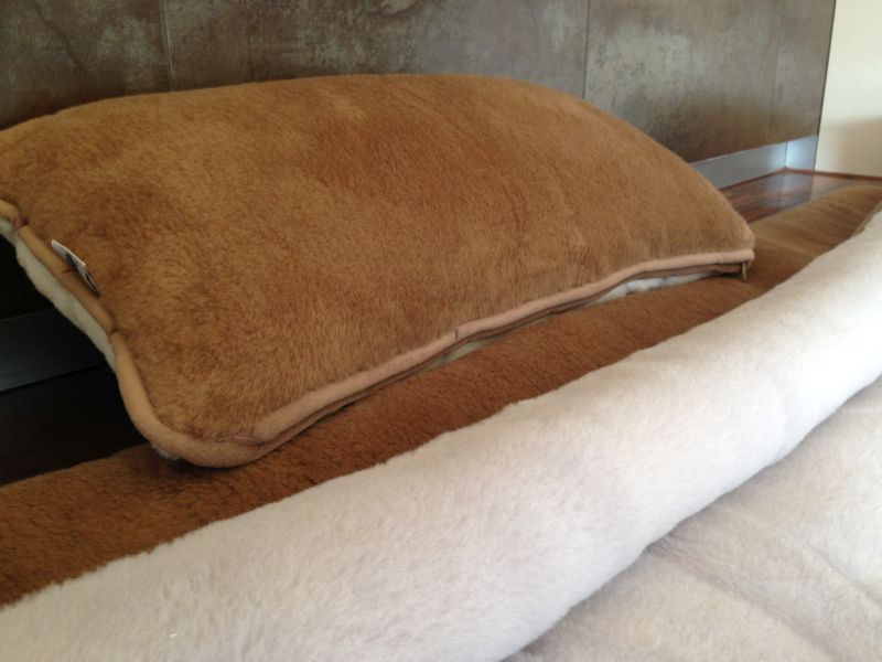 5 Pościel z wełny Alpaki Alpina Camel Kasztan 140x200 + Podkład wełniany