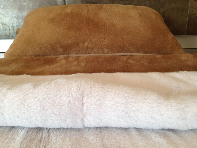 8 Pościel z wełny Alpaki Alpina Camel Kasztan 140x200 + Podkład wełniany
