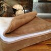 019 Kołdra z wełny Alpaki Alpina Camel Ciemny 160x200