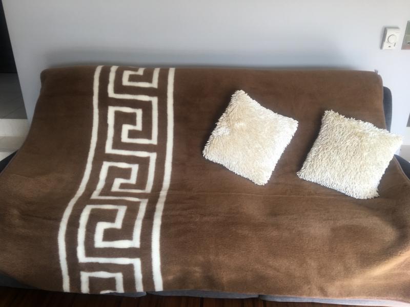 Koc wełniany Camel z wełny wielbłądziej CIEMNY GREKA 140x200