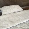 4 Pościel z wełny Alpaki Silver Caro + Alpaka Gładka 140x200 + Podkład wełniany