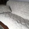 8 Pościel z wełny Alpaki Silver Caro + Alpaka Gładka 140x200 + Podkład wełniany