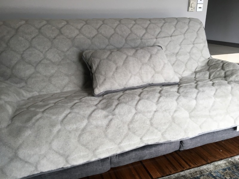 Pościel z wełny Alpaki Silver Caro + Alpaka Gładka 140x200 + Podkład wełniany