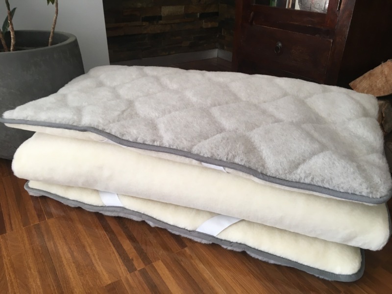 Materac z wełny Alpaki Silver Caro + Kaszmir Gładki 160x200