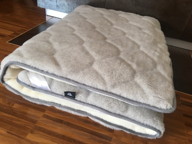 Materac z wełny Alpaki Silver Caro + Kaszmir Gładki 160x200