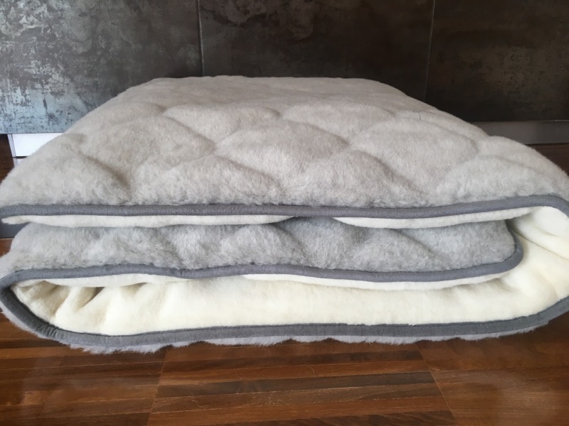 Materac z wełny Alpaki Silver Caro + Kaszmir Gładki 160x200