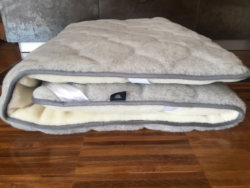 Materac z wełny Alpaki Silver Caro + Kaszmir Gładki 160x200