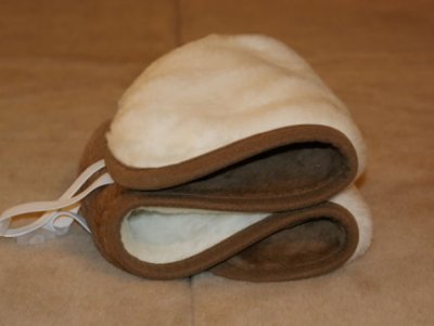WYROBY WEŁNIANE  Z WEŁNY PAS OCIEPLAJĄCY 15x30 CAMEL CIEMNY/KASZMIR SAFFIATO
