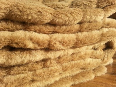 zdjecie-glowne-2674 Koc wełniany Camel z wełny wielbłądziej CIEMNY PASY 140x200