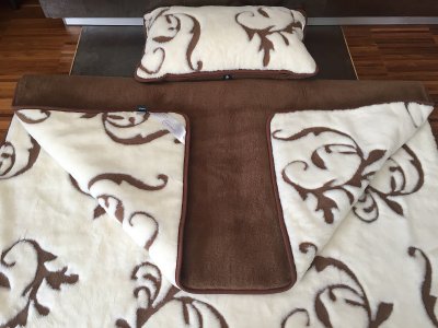 zdjecie-glowne-7461 Pościel z wełny Camel Ciemny + Kaszmir Szlachecki 140x200 + Materac wełniany