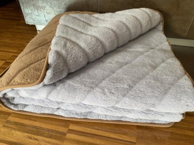 zdjecie-glowne-8536 Kołdra z wełny Alpaki Silver Pasy Camel Ciemny Pasy 220x200