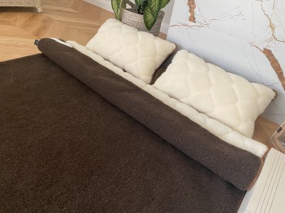 zdjecie-glowne-9224 FV-K_Pościel z wełny Merynos Syberia Dziki Brąz + Kaszmir Caro 160x200