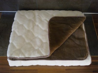 Kołdra z wełny Camel Ciemny + Kaszmir Wytłaczany 200x200