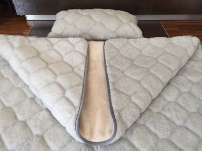 Pościel z wełny Alpaki Silver Caro Camel Jasny 140x200