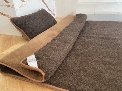 zdjecie-glowne-9431 Pościel z wełny Merynos Syberia Dziki Brąz + Camel Ciemny 140x200