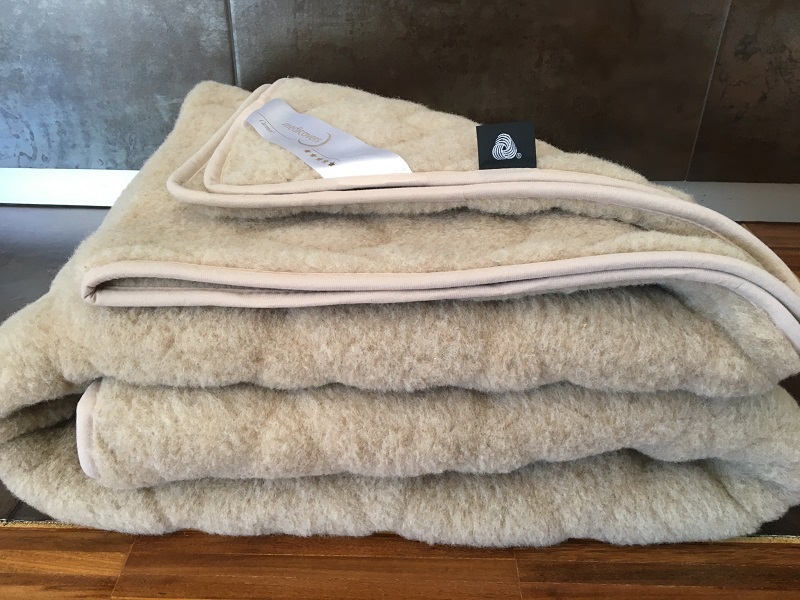 Koc wełniany Camel z wełny wielbłądziej WARKOCZ JASNY 160x200