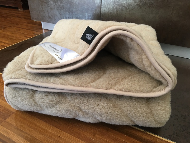 Koc wełniany Camel z wełny wielbłądziej WARKOCZ JASNY 160x200