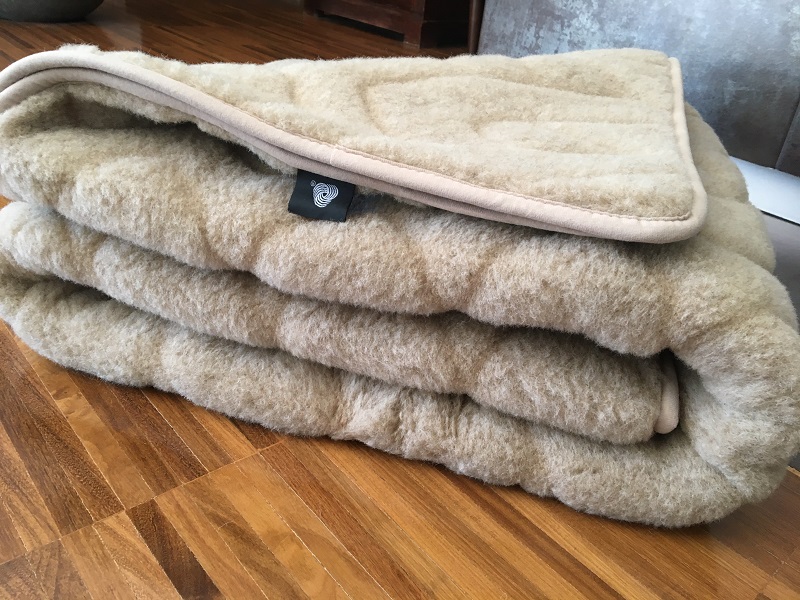 Koc wełniany Camel z wełny wielbłądziej WARKOCZ JASNY 160x200