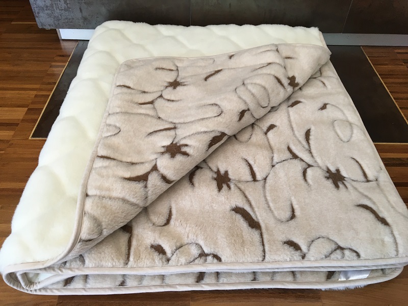 Kołdra z wełny Camel Jasny Rampicanti + Kaszmir Caro 200x200