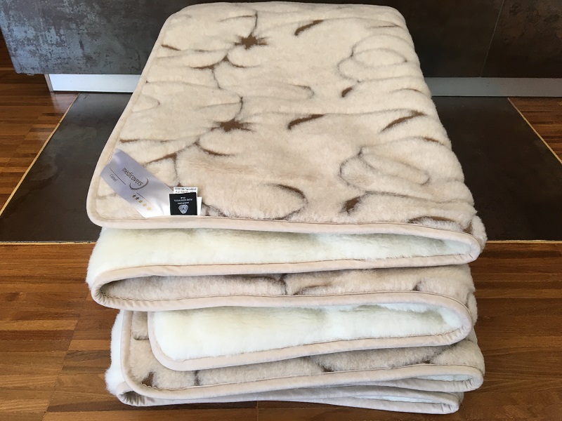 Kołdra z wełny Camel Jasny Rampicanti + Kaszmir Caro 200x200