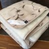 Kołdra z wełny Camel Jasny Rampicanti + Kaszmir Caro 200x200
