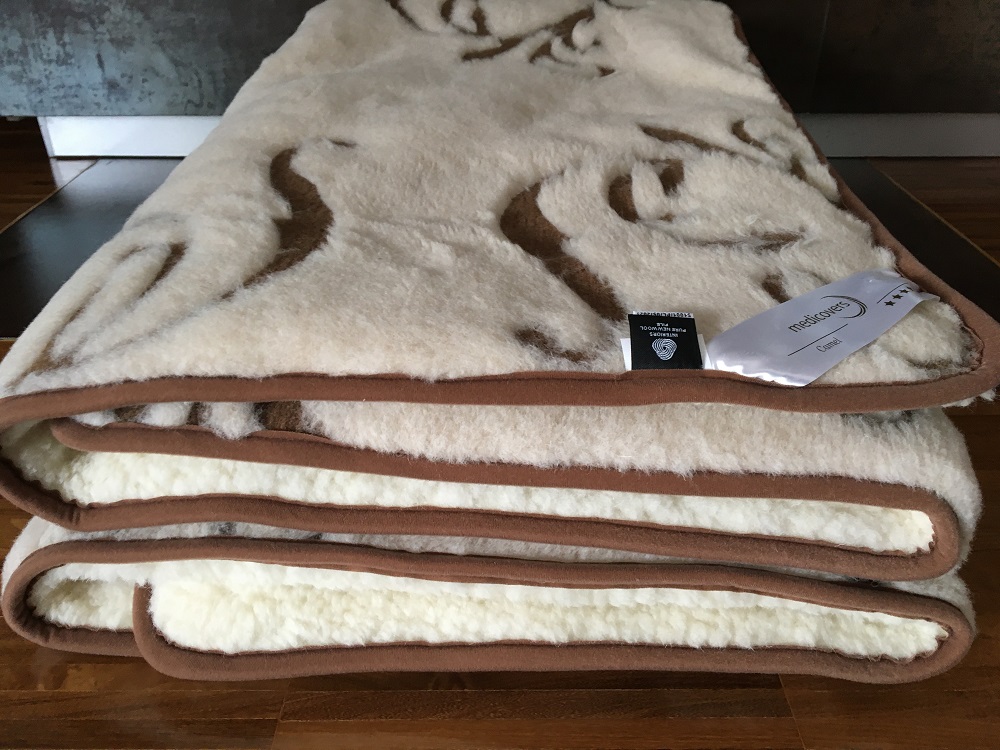 Kołdra z wełny Camel Jasny Boho + Merynos Tumbler 140x200
