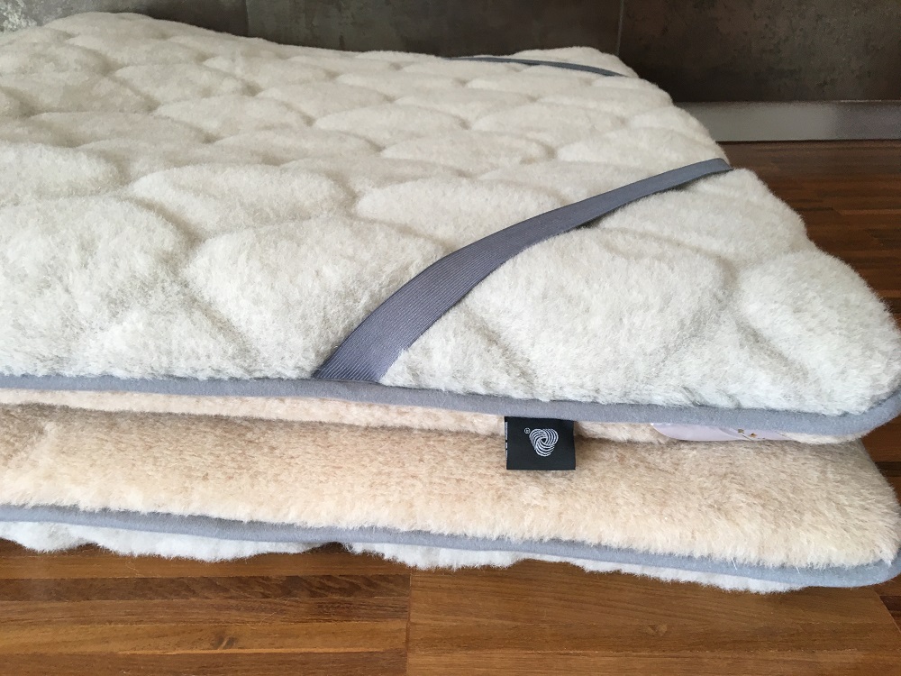 Materac z wełny Alpaki Silver Caro + Camel Jasny 200x200