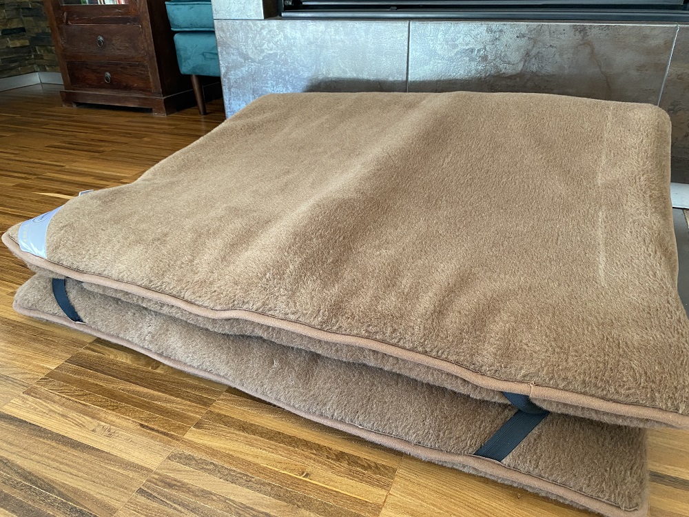 Materac z wełny wielbłądziej Camel Ciemny Królewski  90x200