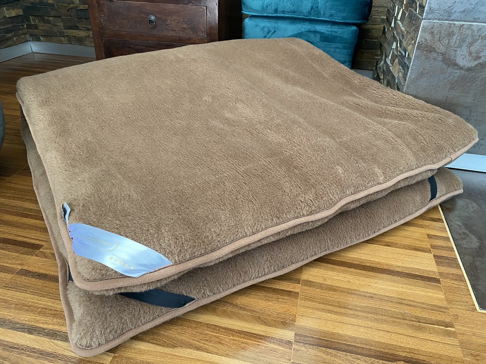 Materac z wełny wielbłądziej Camel Ciemny Królewski  90x200