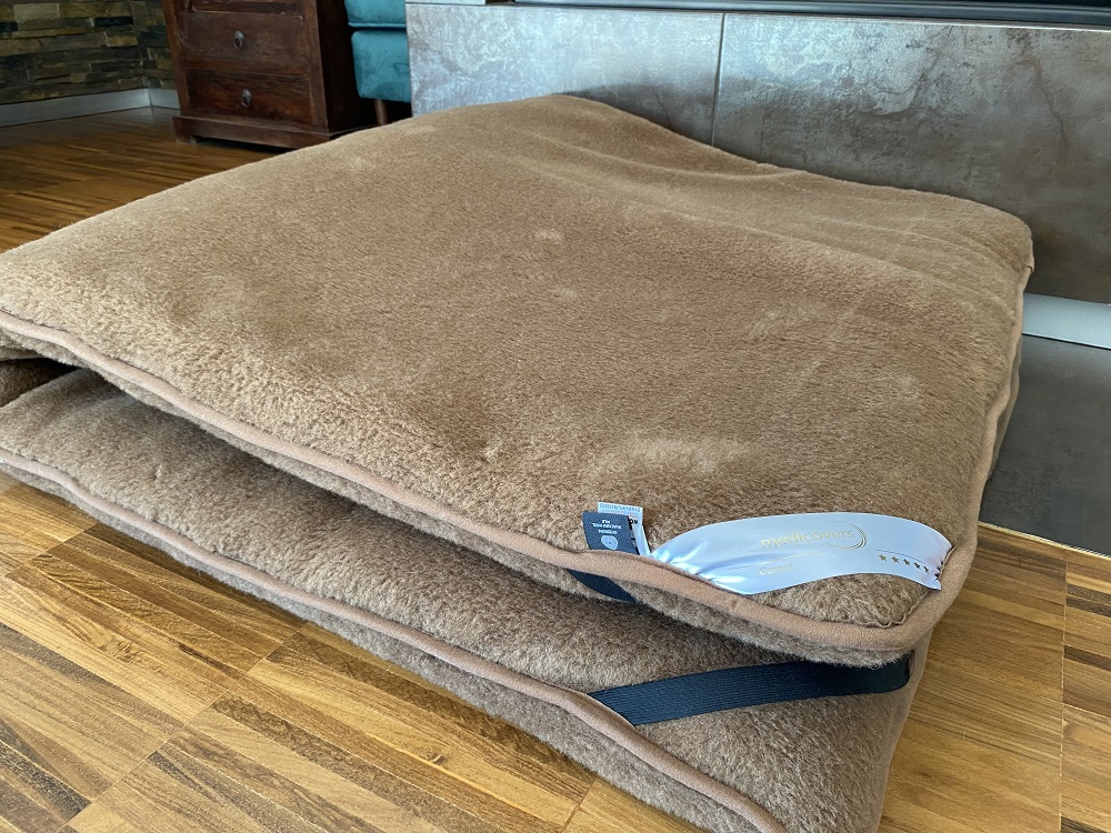 Materac z wełny wielbłądziej Camel Ciemny Królewski  90x200