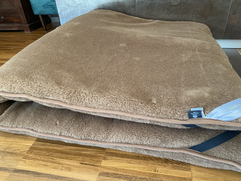 Materac z wełny wielbłądziej Camel Ciemny Królewski  90x200